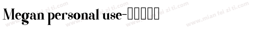 Megan personal use字体转换